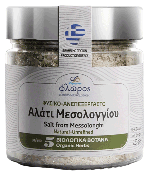 Φλώρος Αλάτι με 5 βιολογικά βότανα - Βάζο 200γρ